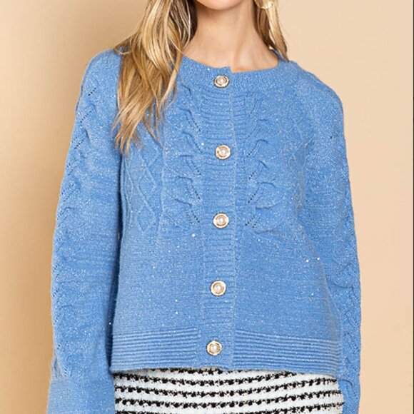 Cornflower Blue Cardigan - Picture 5 of 12